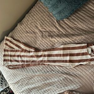 Striped bell bottoms from the buckle